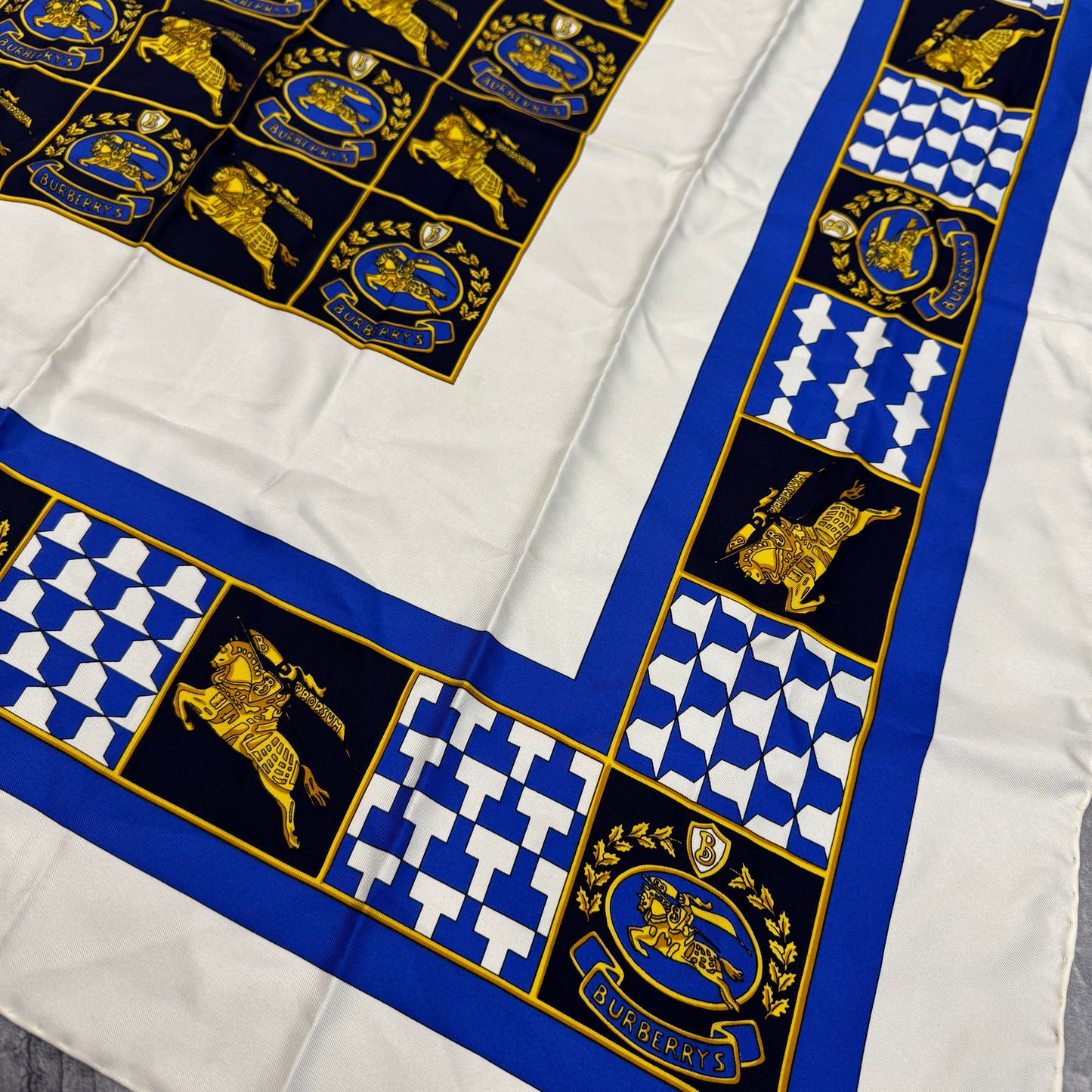 Burberry Equestrian Knight Silk Scarf [Pre-Owned]