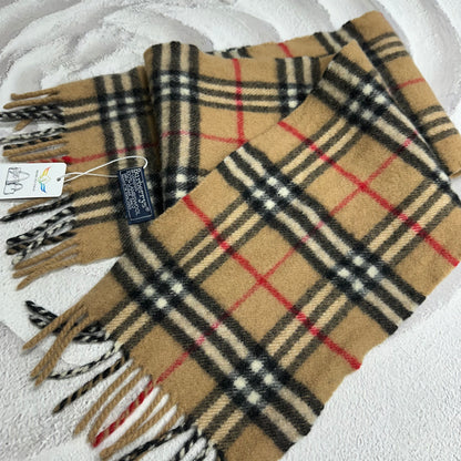 バーバリー チェック柄ウールマフラー【中古】