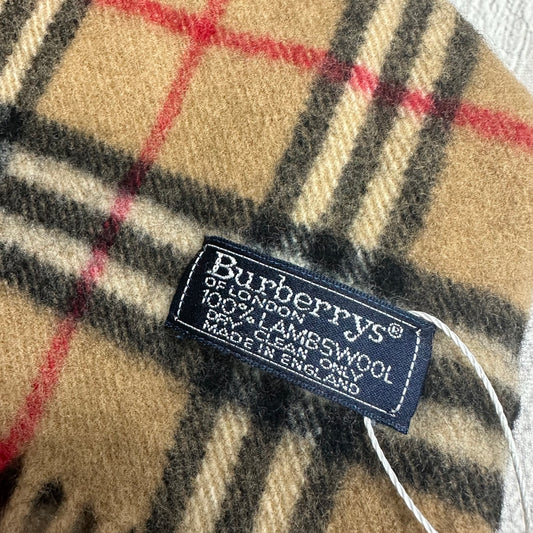 BURBERRY Checked Wool Scarf [Pre-Owned]