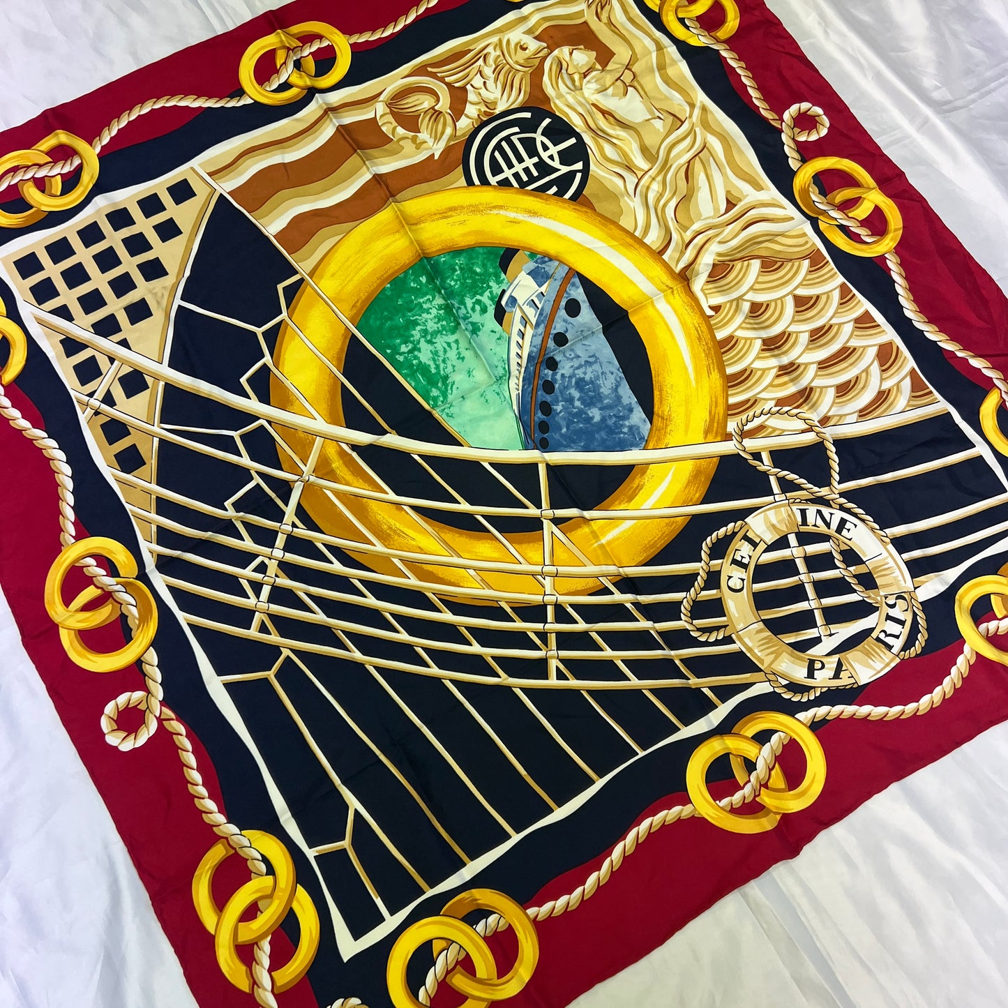 セリーヌ シルクスカーフ【中古】