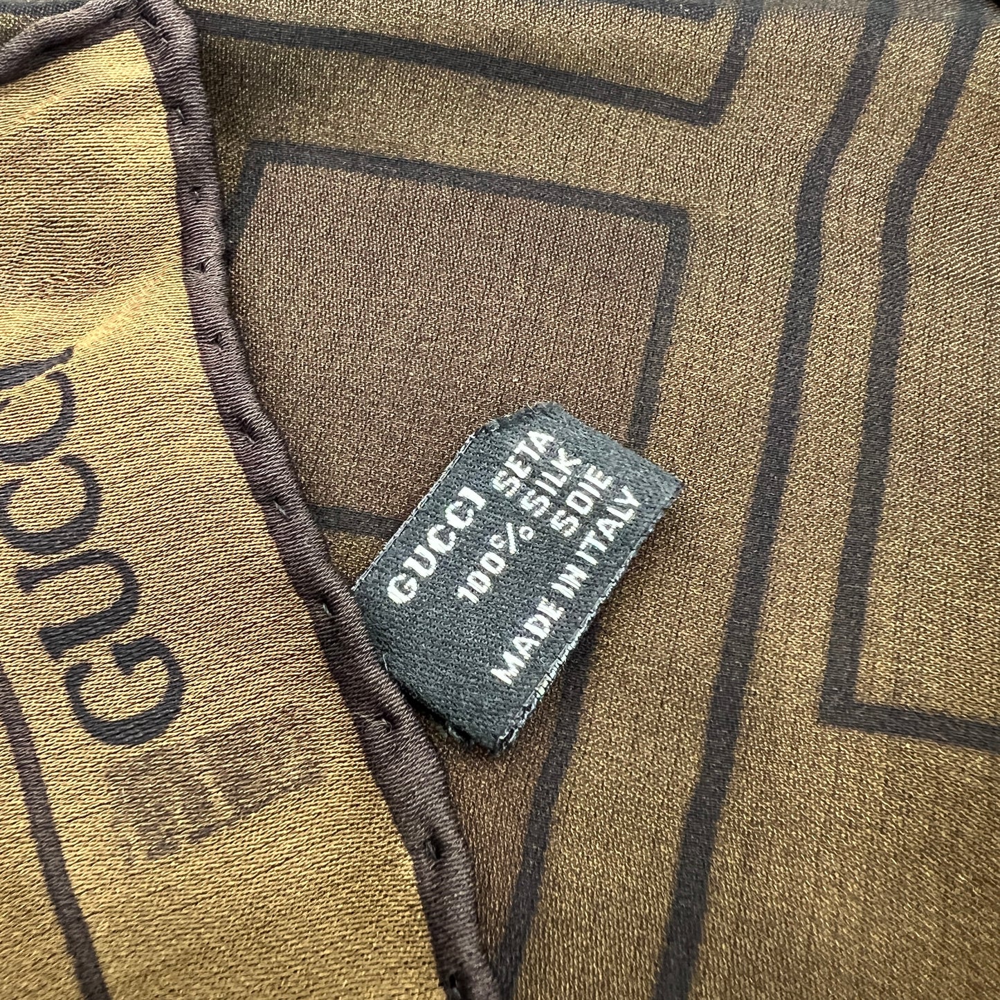 Gucci 100% Silk Scarf [Pre-Owned]