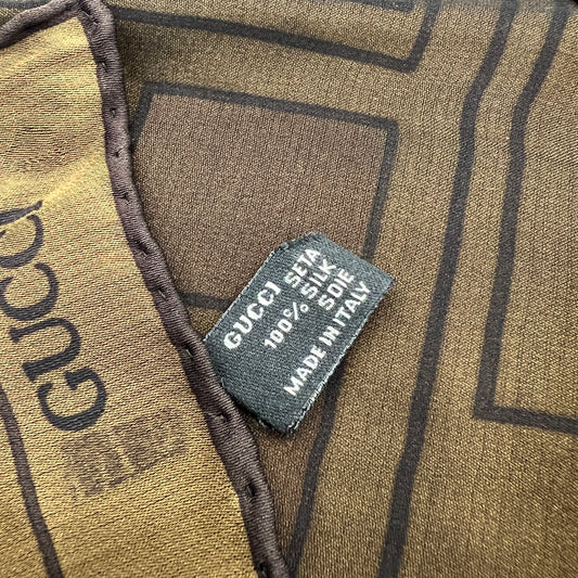 Gucci 100% Silk Scarf [Pre-Owned]