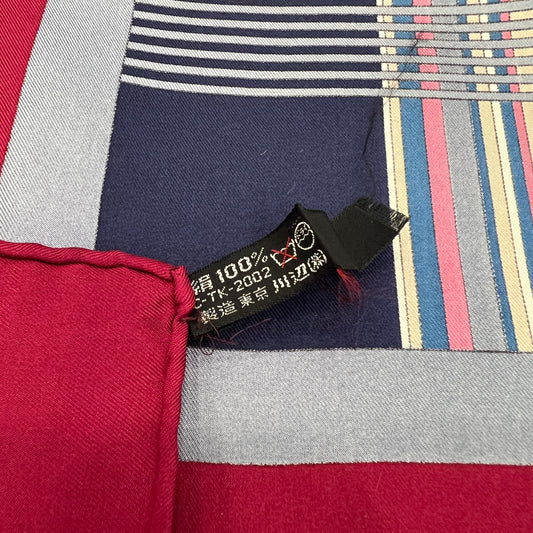 Saint Laurent Checkered Silk Scarf [Pre-Owned]