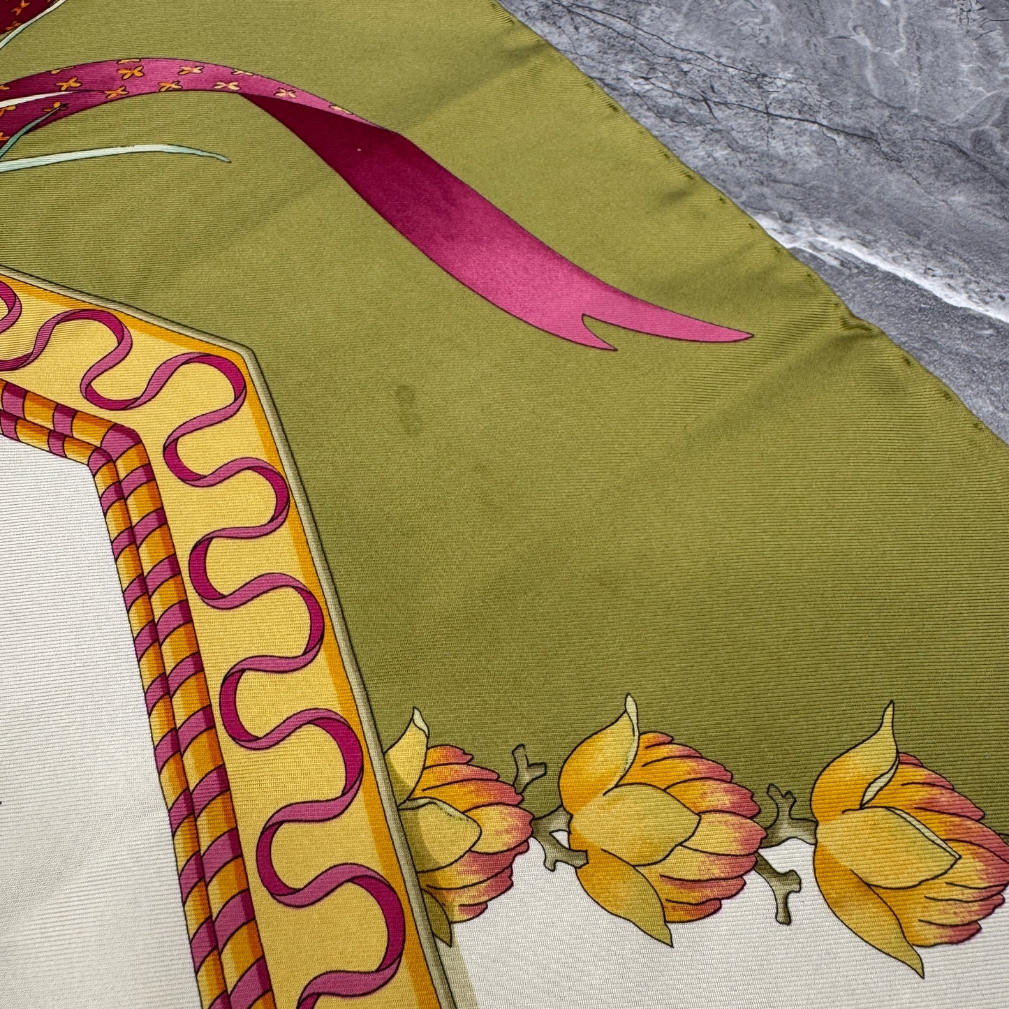 Ferragamo Rare Animal Print Silk Scarf [Pre-Owned]