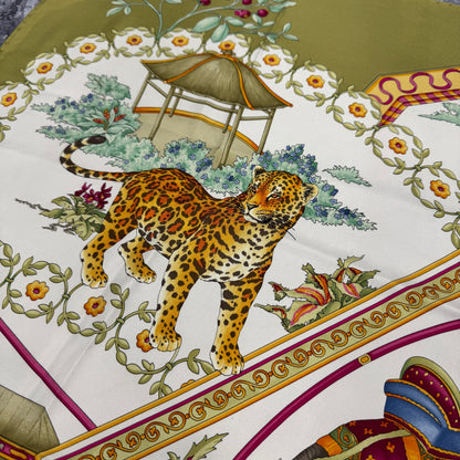 Ferragamo Rare Animal Print Silk Scarf [Pre-Owned]