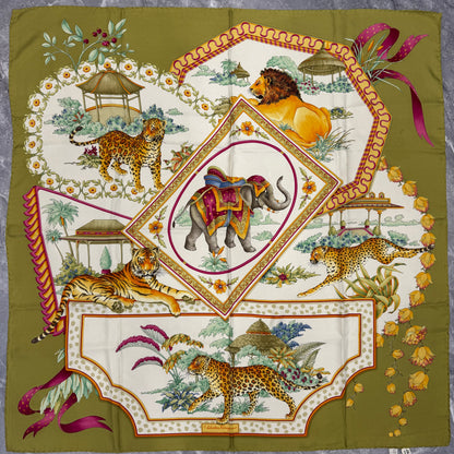 Ferragamo Rare Animal Print Silk Scarf [Pre-Owned]