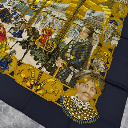 Hermès "Les Aristocrates" Silk Scarf [Pre-Owned]