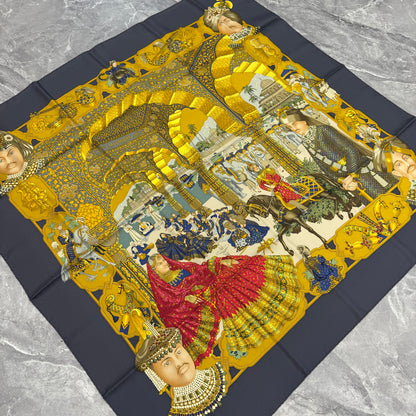 Hermès "Les Aristocrates" Silk Scarf [Pre-Owned]