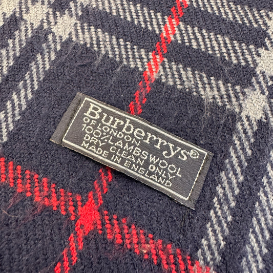 BURBERRY Checked Wool Scarf [Pre-Owned]