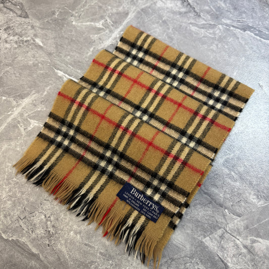 BURBERRY Checked Wool Scarf [Pre-Owned]