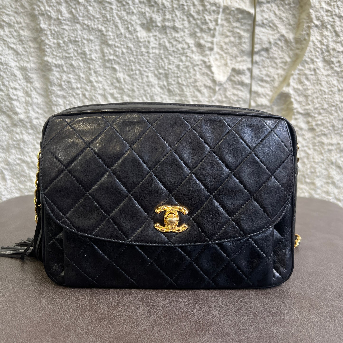 CHANEL Gold Ball Tassel Camera Bag [Pre-Owned]