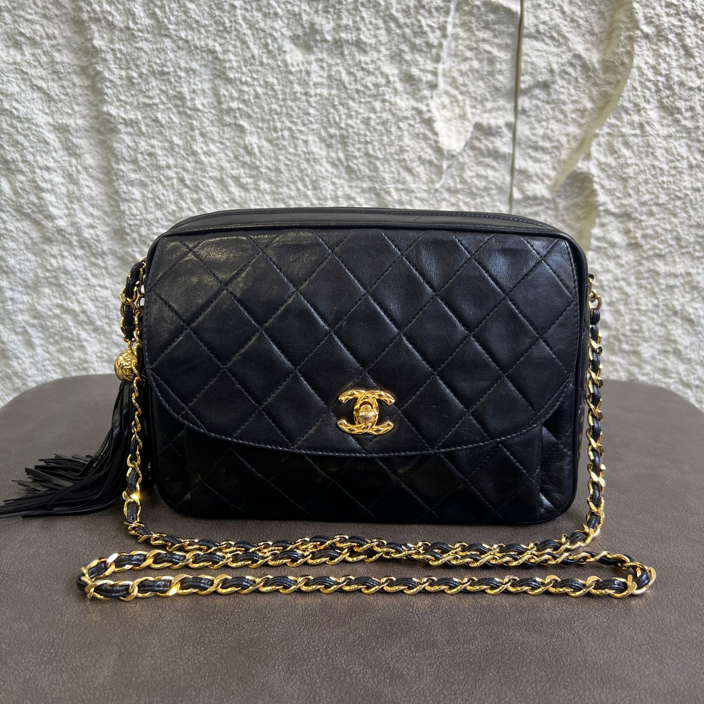 CHANEL Gold Ball Tassel Camera Bag [Pre-Owned]