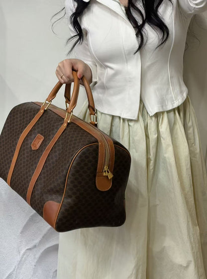 Celine 经典 Monogram Boston 手提包 [二手]