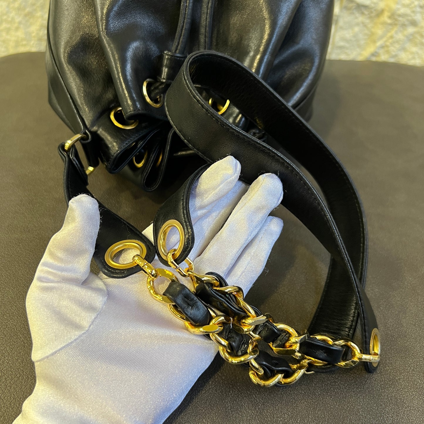 CHANEL ドローストリング バケットバッグ【中古】