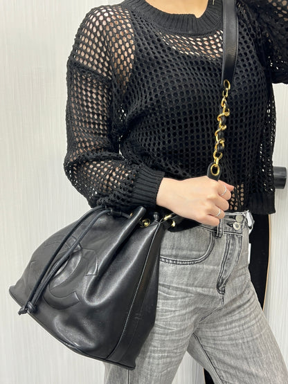 CHANEL ドローストリング バケットバッグ【中古】