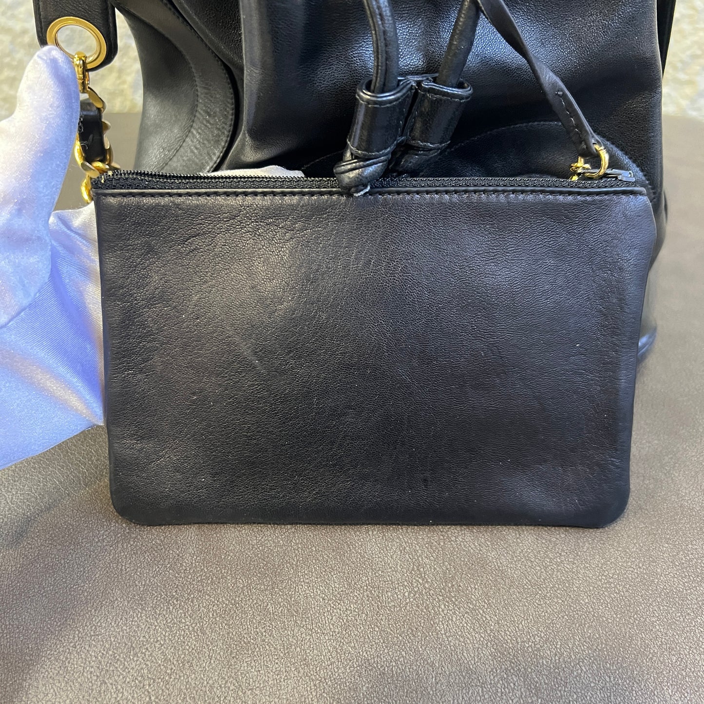 CHANEL ドローストリング バケットバッグ【中古】