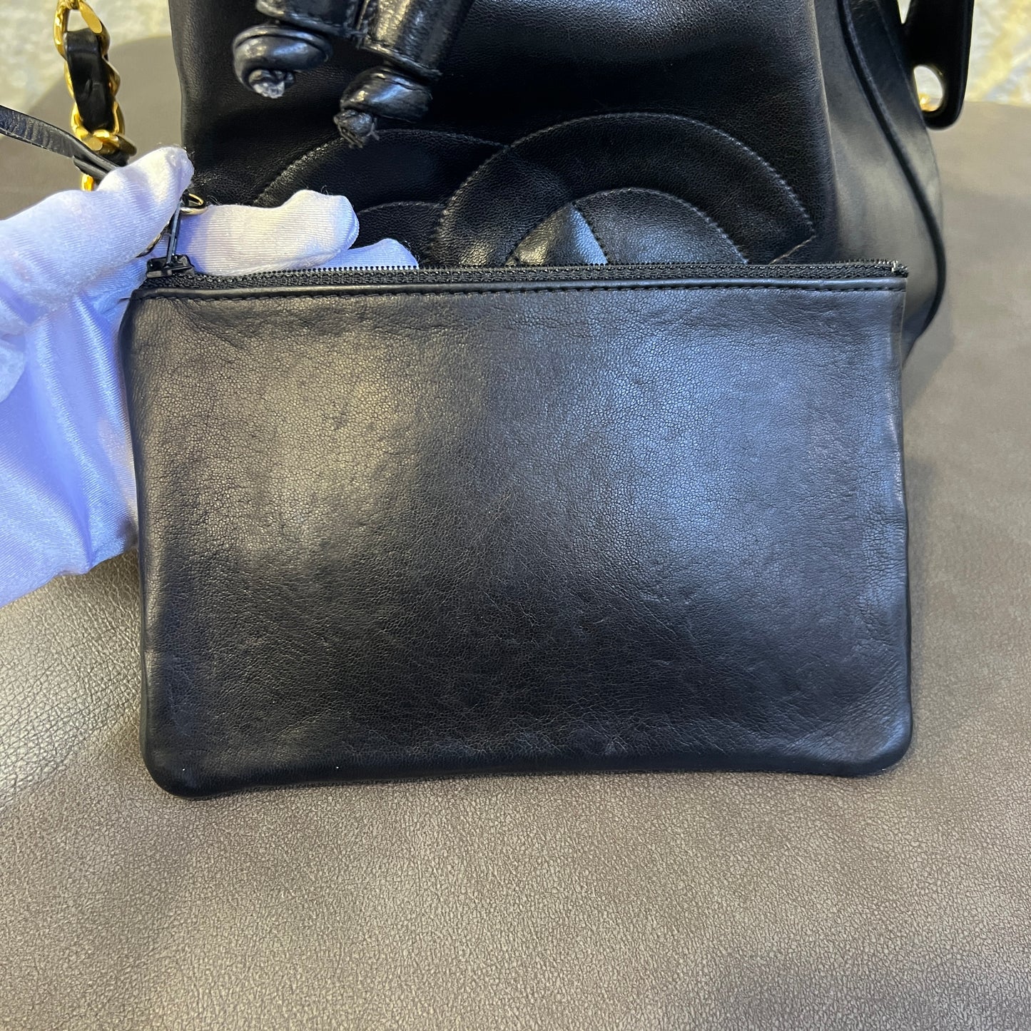 CHANEL ドローストリング バケットバッグ【中古】