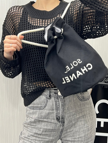 Chanel Canvas Bucket Bag [Pre-Owned]