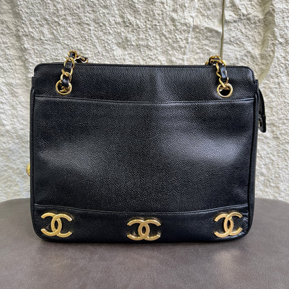 Chanel Caviar Gold-Tone Bag [Pre-Owned]