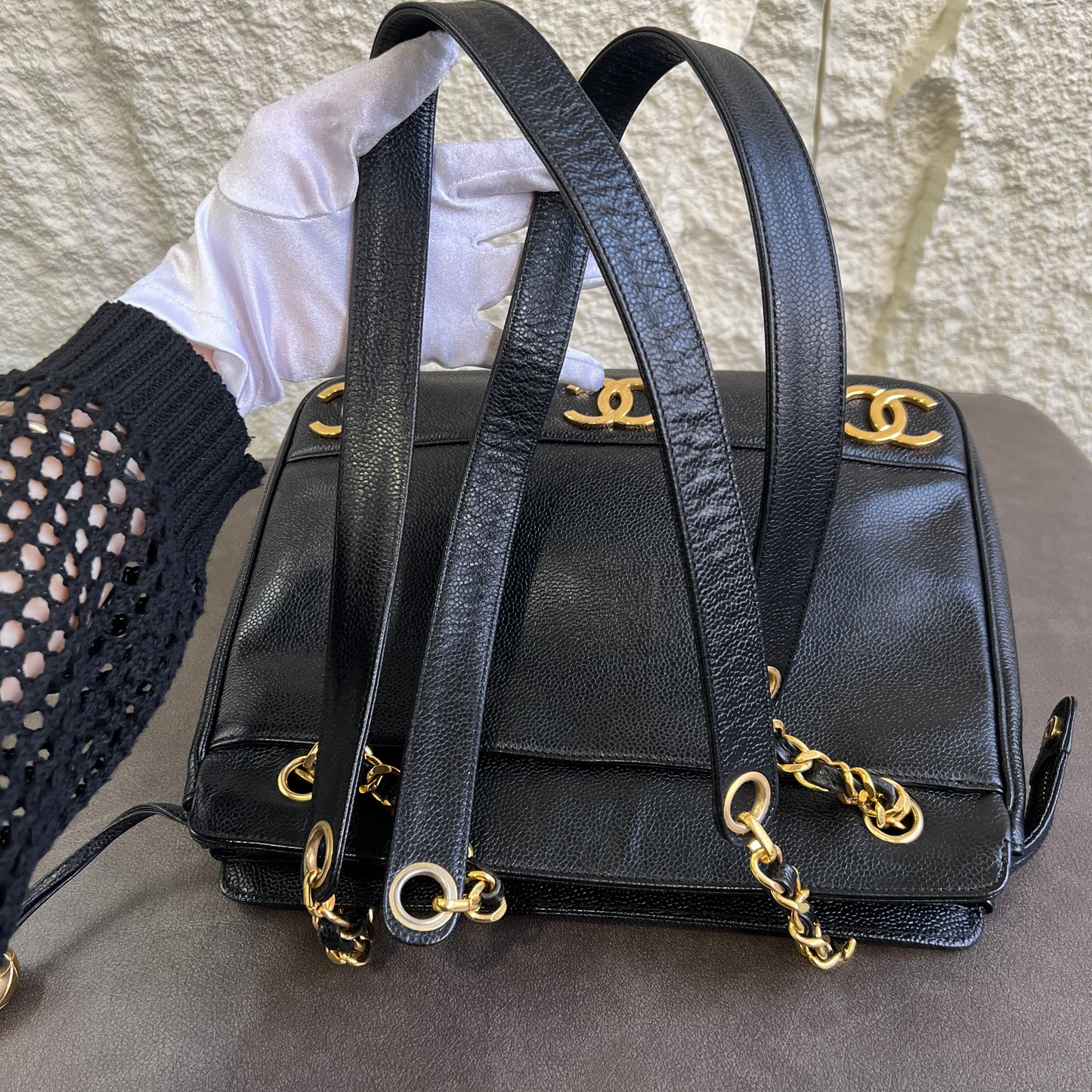 Chanel Caviar Gold-Tone Bag [Pre-Owned]