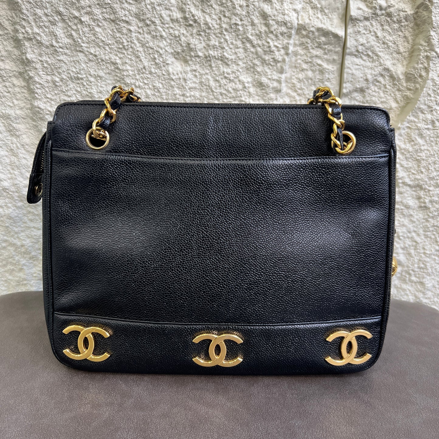 Chanel Caviar Gold-Tone Bag [Pre-Owned]