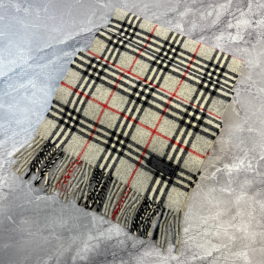 BURBERRY Checked Wool Scarf [Pre-Owned]