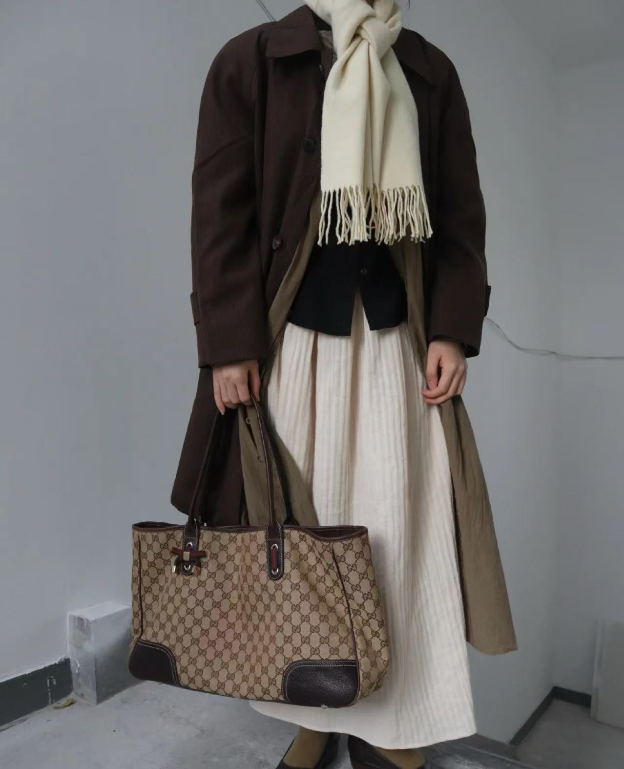 Gucci GG Supreme Butterfly Bow Tote Bag [Pre-Owned]