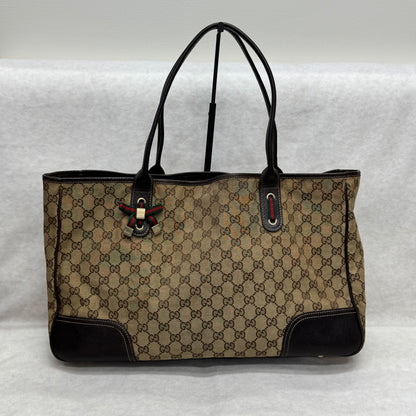 Gucci GG Supreme Butterfly Bow Tote Bag [Pre-Owned]