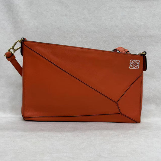 Loewe Puzzle Orange Shoulder Bag [Pre-Owned]