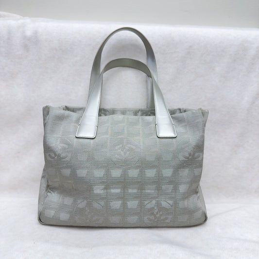 Chanel Silver Camellia Tote Bag [Pre-Owned]