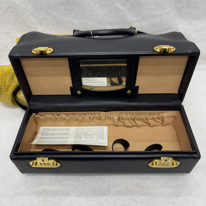 FENDI ブラック＆ゴールド レザー ボックスバッグ【中古】