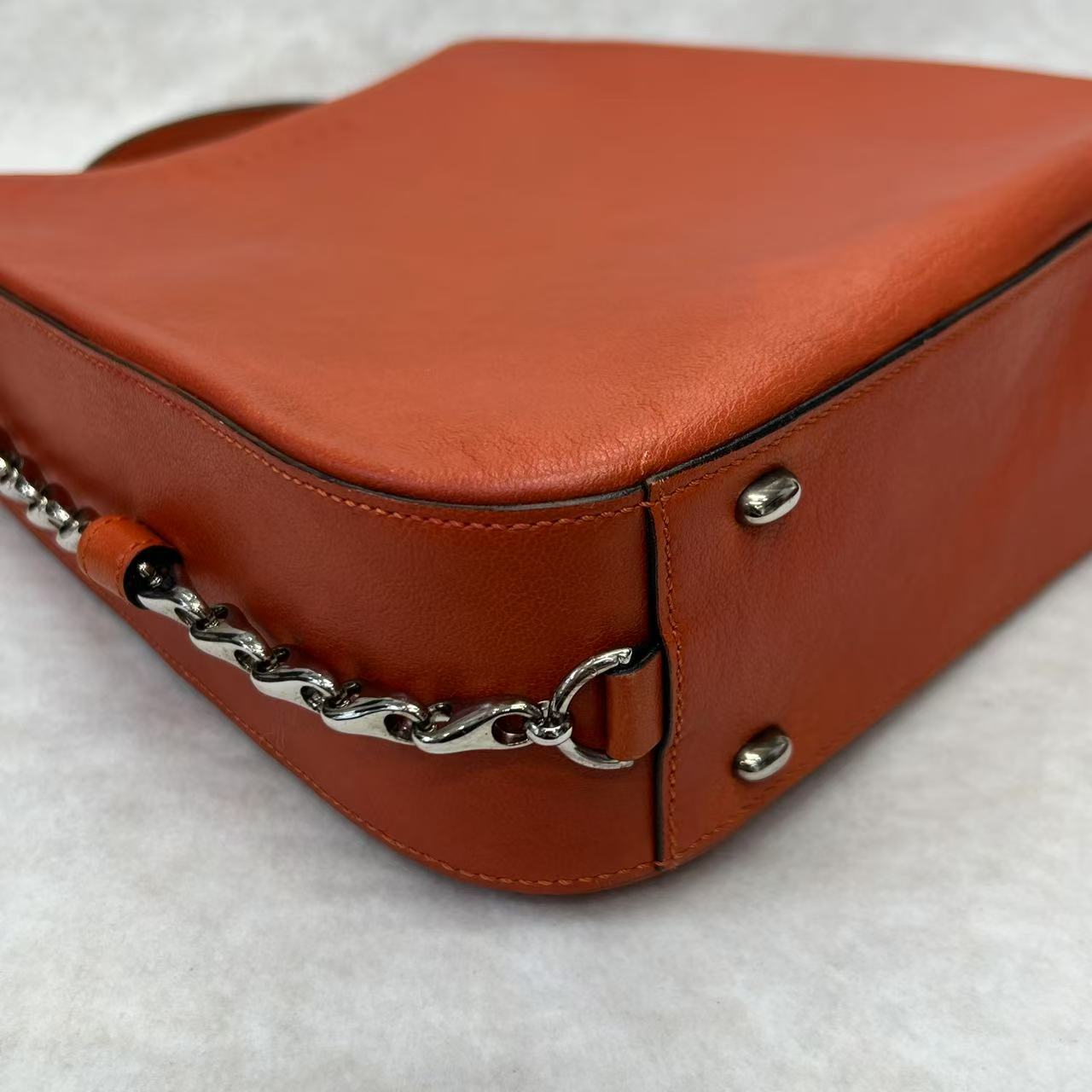 CELINE Orange Red Shoulder Bag [Pre-Owned]