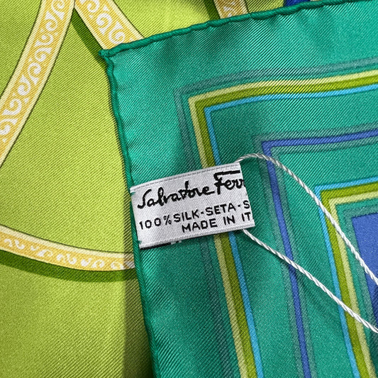 Ferragamo Small Silk Scarf [Pre-Owned]