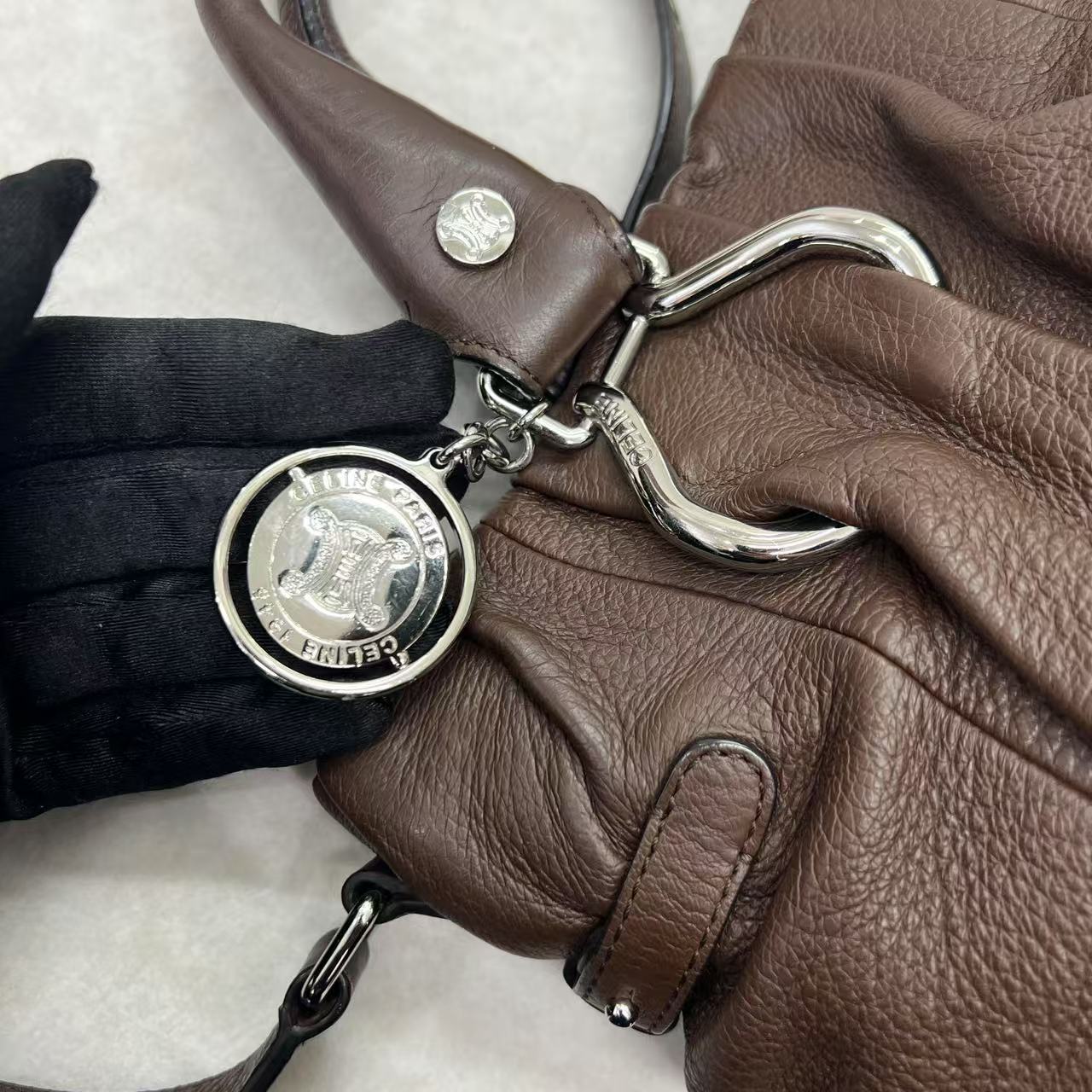 CELINE Leather Top Handle & Shoulder Bag [Pre-Owned]