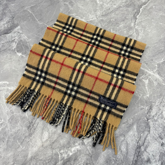 BURBERRY Checked Wool Scarf [Pre-Owned]