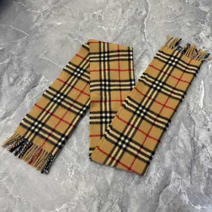 BURBERRY Checked Wool Scarf [Pre-Owned]