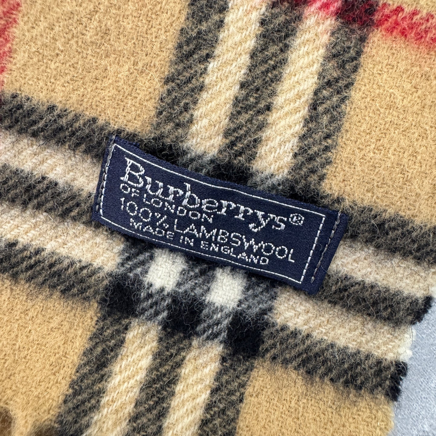 BURBERRY Checked Wool Scarf [Pre-Owned]