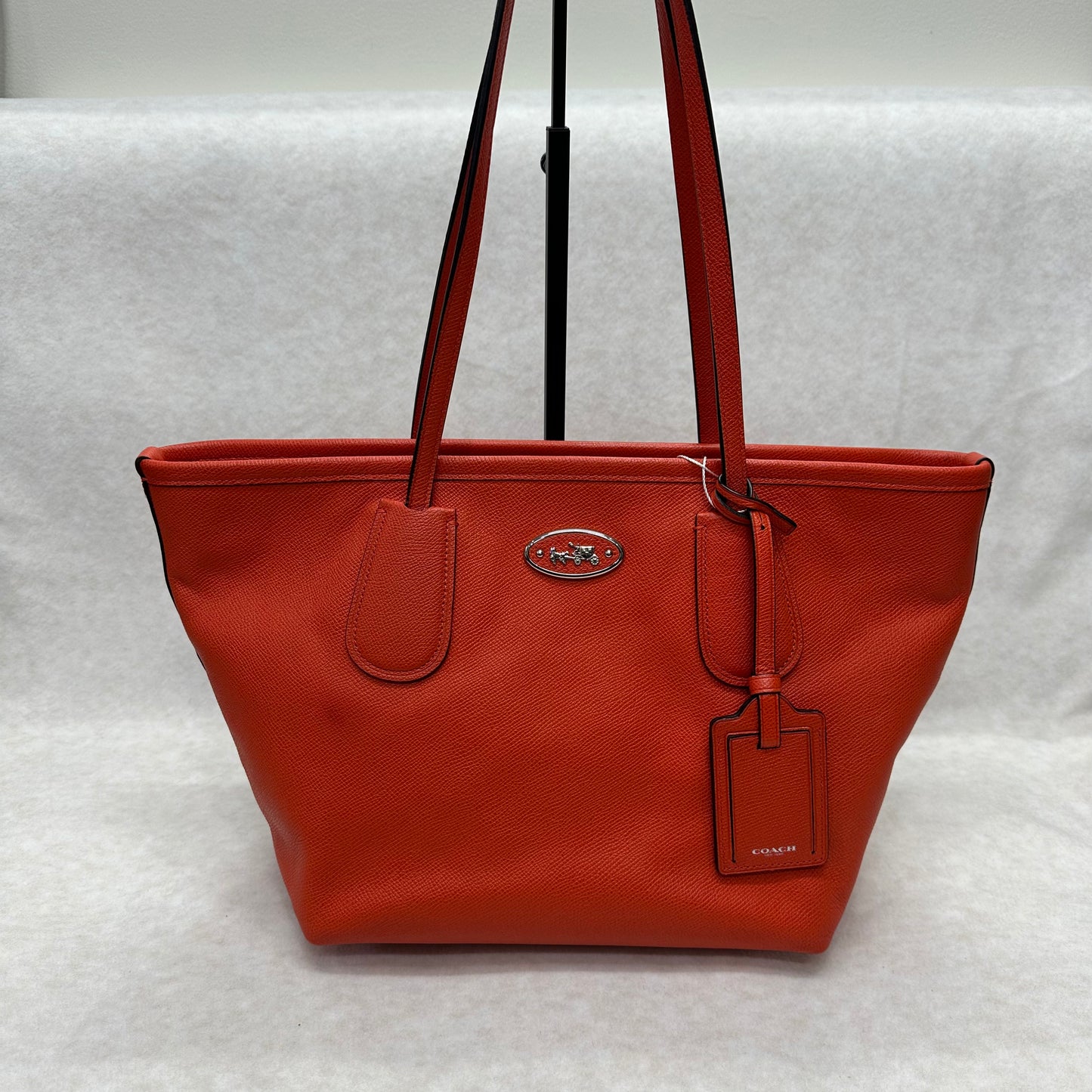 Coach Orange Red Tote Bag [Pre-Owned]