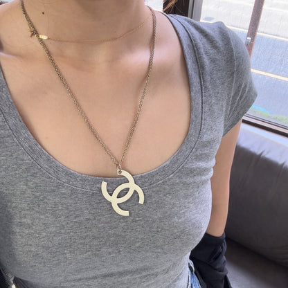 Chanel Reversible Double CC Logo Necklace [Pre-Owned]
