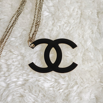 Chanel Reversible Double CC Logo Necklace [Pre-Owned]