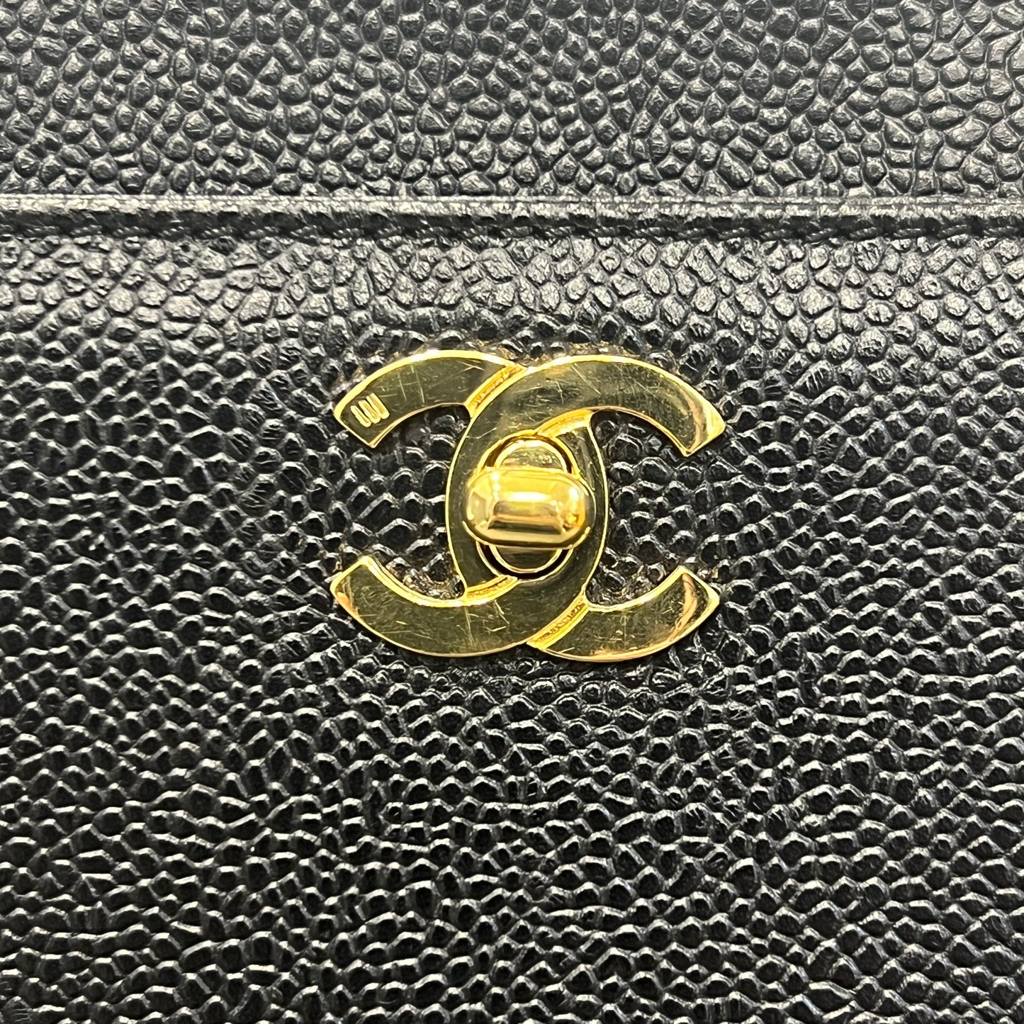Chanel Caviar Leather Piano Flap Bag [Pre-Owned]