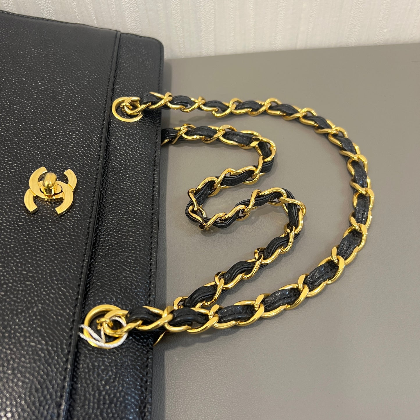 Chanel Caviar Leather Piano Flap Bag [Pre-Owned]