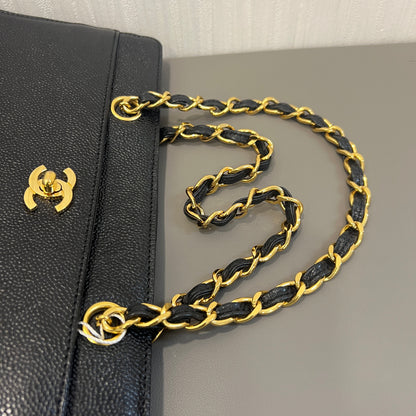 Chanel Caviar Leather Piano Flap Bag [Pre-Owned]