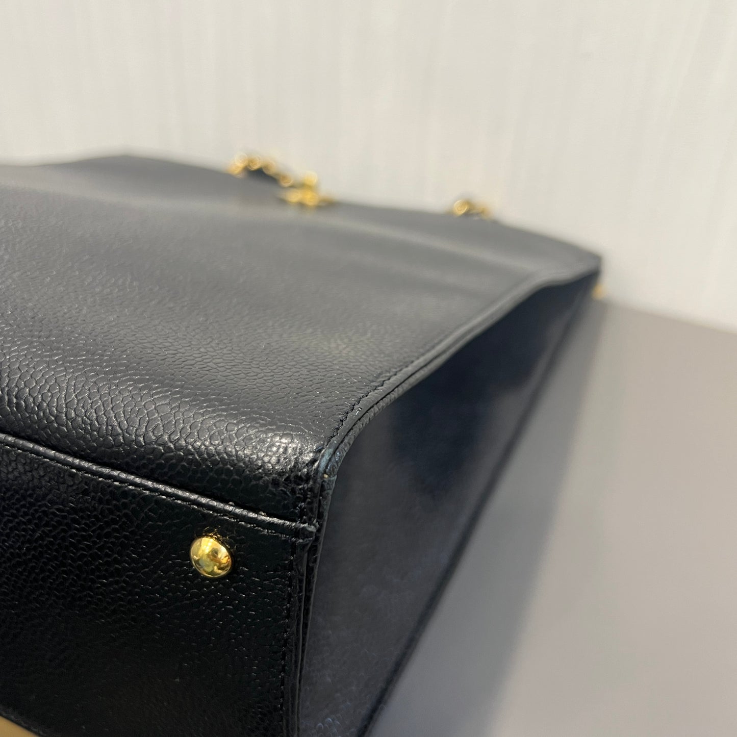 Chanel Caviar Leather Piano Flap Bag [Pre-Owned]