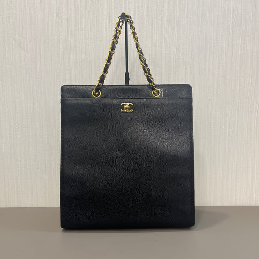 Chanel Caviar Leather Piano Flap Bag [Pre-Owned]