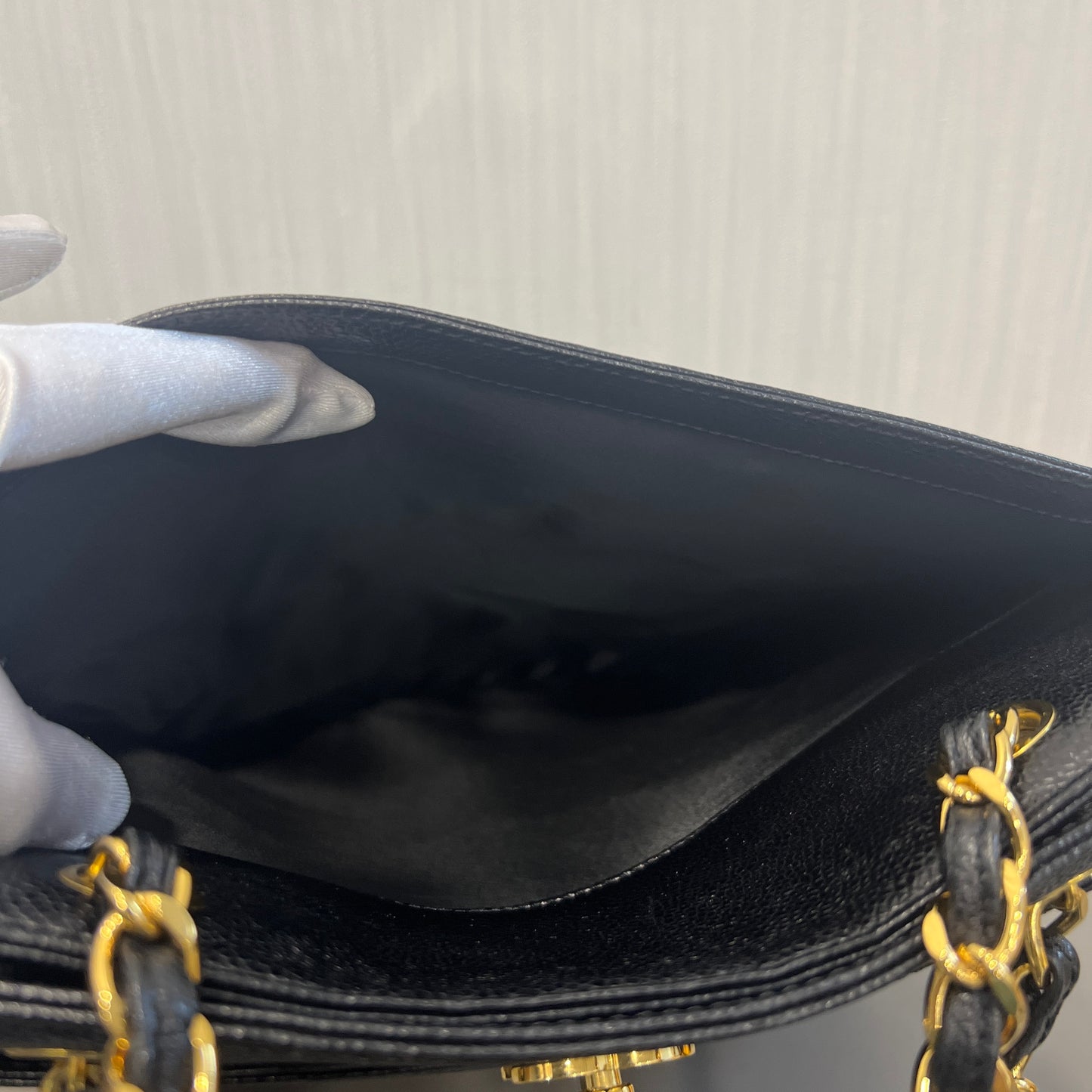 Chanel Caviar Leather Piano Flap Bag [Pre-Owned]