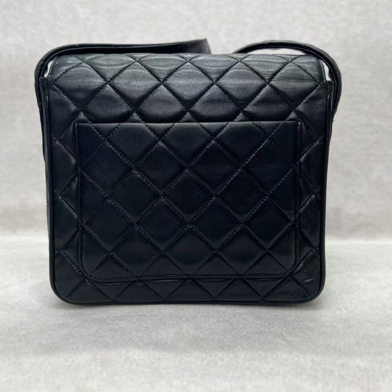 Chanel Black & Gold Square Flap Bag [Pre-Owned]