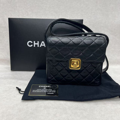Chanel Black & Gold Square Flap Bag [Pre-Owned]