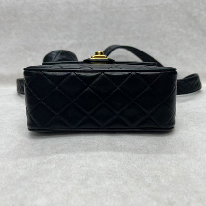 Chanel Black & Gold Square Flap Bag [Pre-Owned]