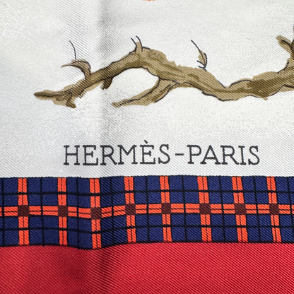 Hermès 90 Scarf "Winter Postal Carriage" [Pre-Owned]